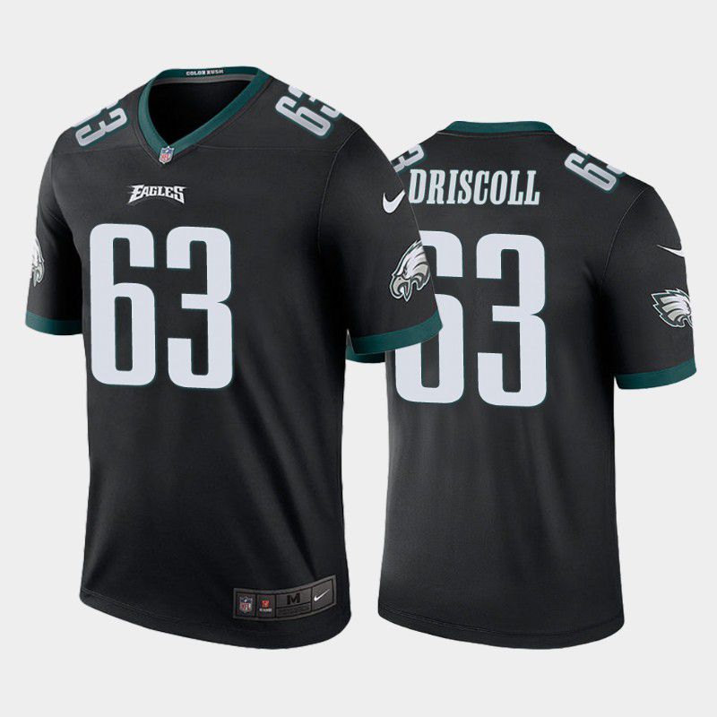 Men Philadelphia Eagles 63 Jack Driscoll Nike Black Legend NFL Jersey